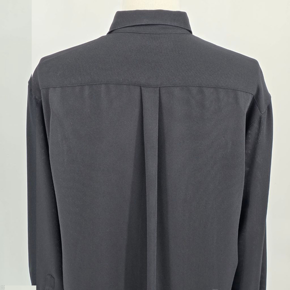 Yamato Japan Shirt Men M Black Textured Long Sleeve Minimalist Quiet Luxury - Picture 5 of 13